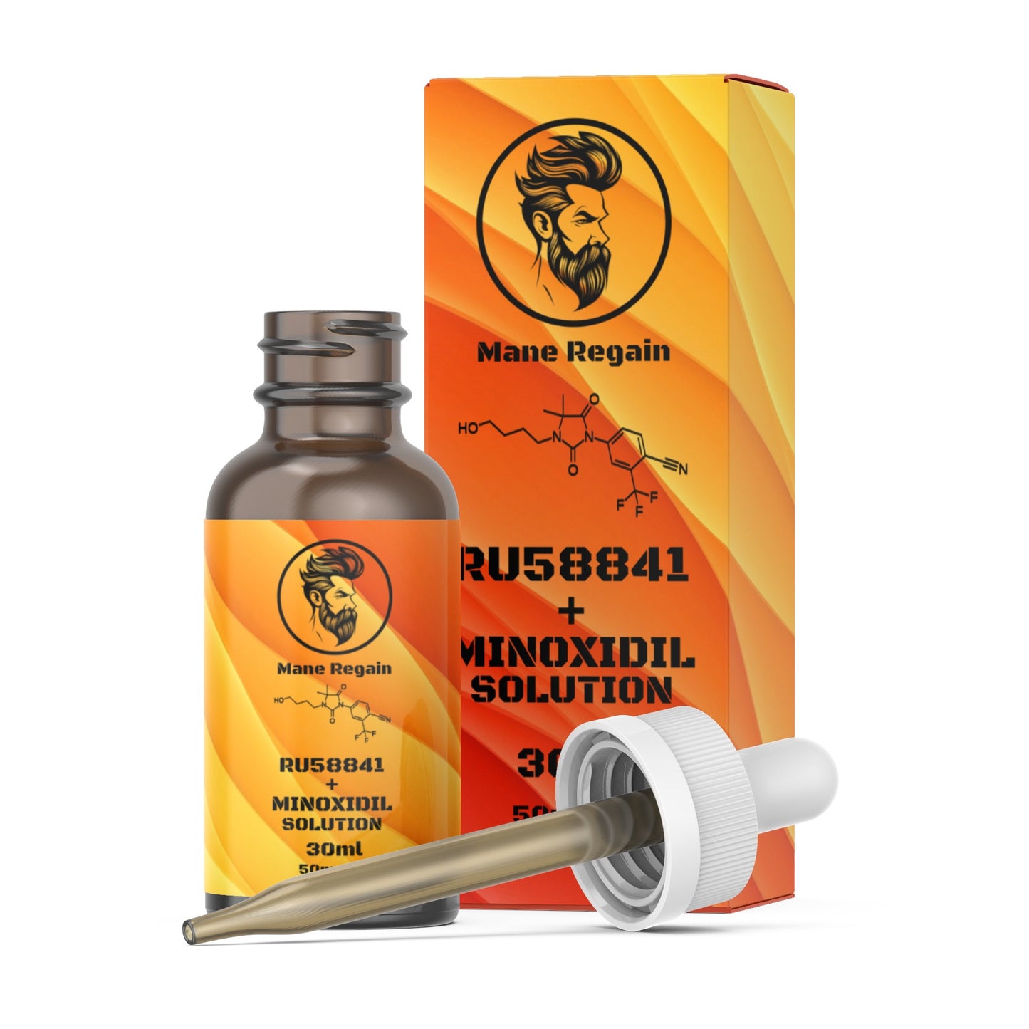 RU58841 + Minoxidil - 5% Solution (50mg/ml) - 30ml Bottle